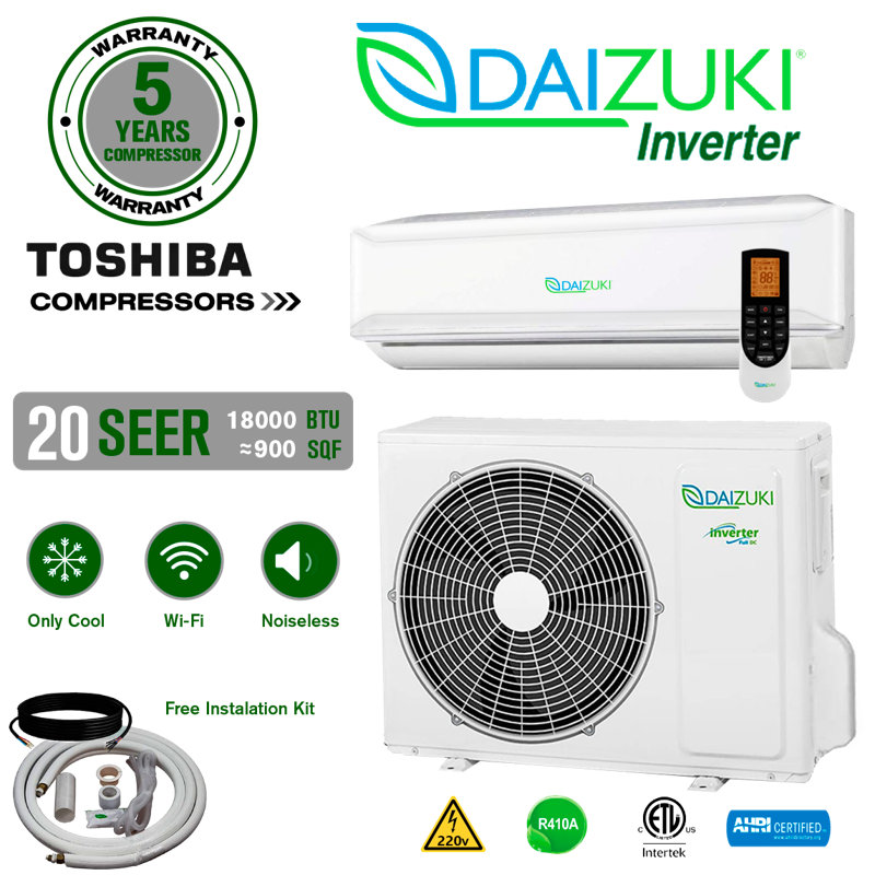 DAIZUKI MINI SPLIT 18000 BTU WiFi Connected Ductless Mini Split Air